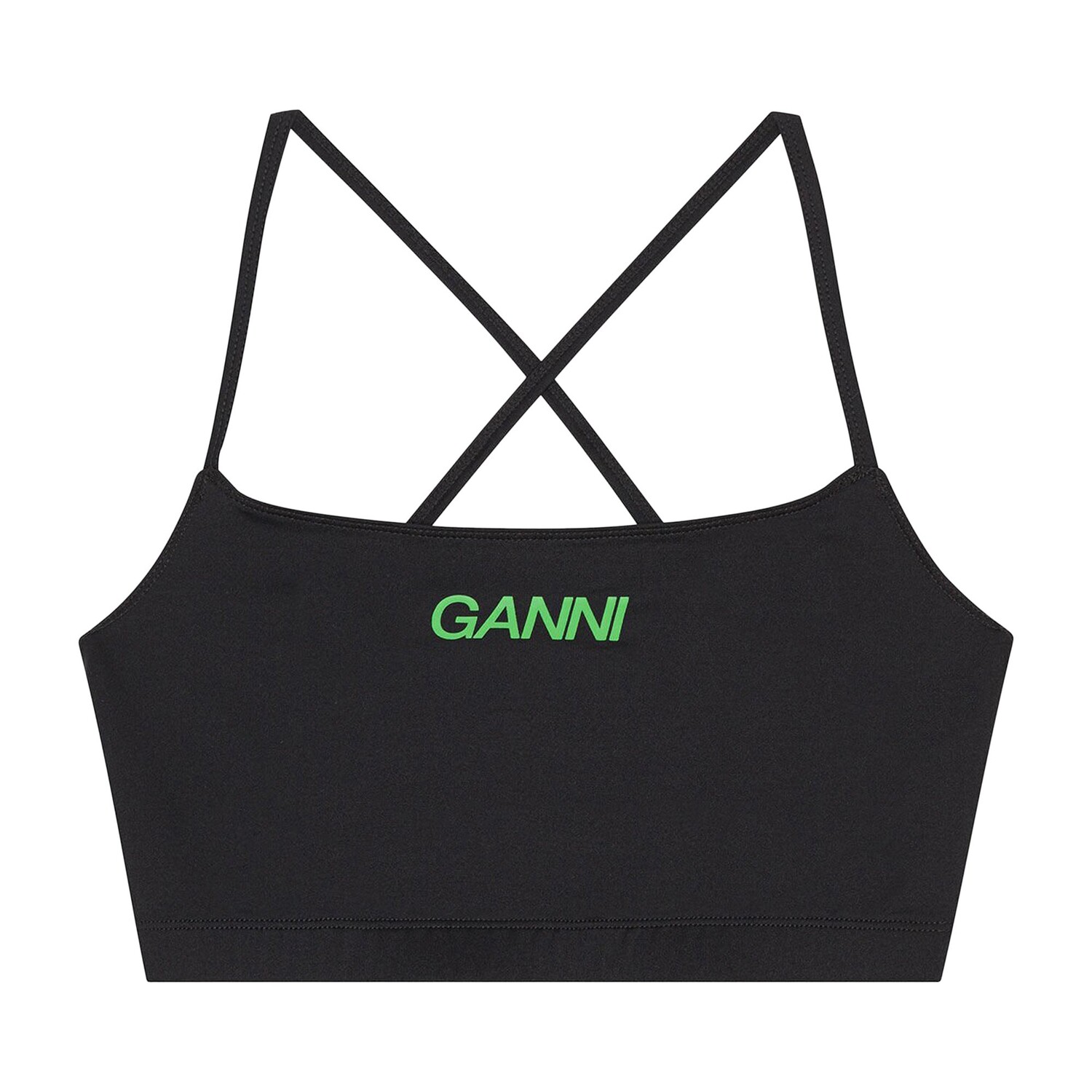 

Топ GANNI Active с ремешками, черный