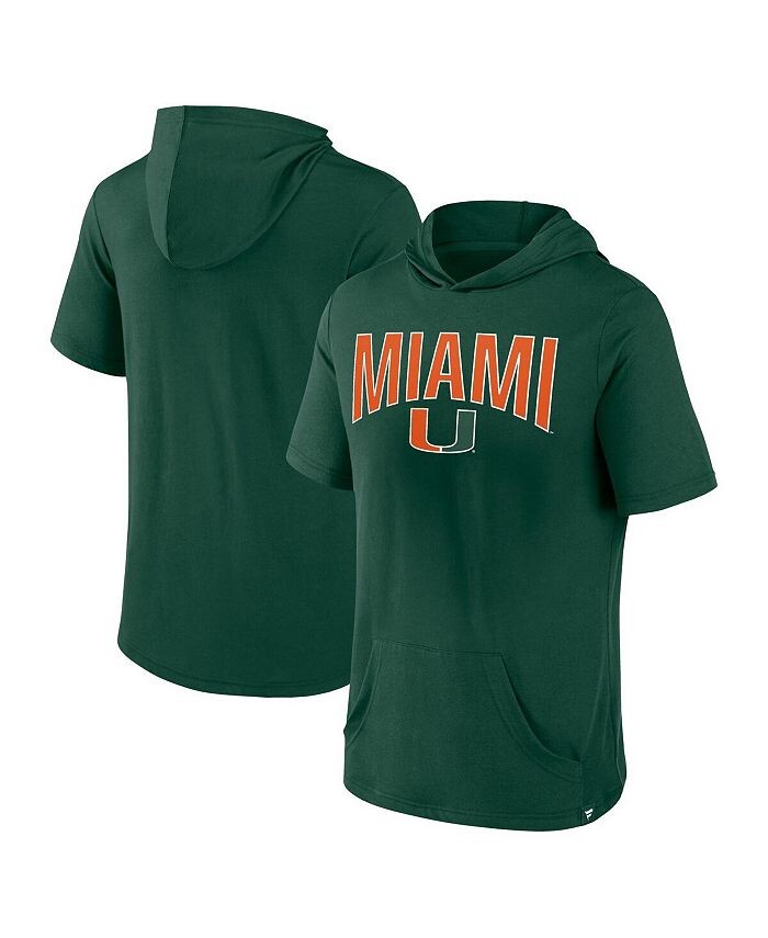 

Мужская зеленая футболка с капюшоном с фирменным логотипом Miami Hurricanes Outline Lower Arch Fanatics, зеленый