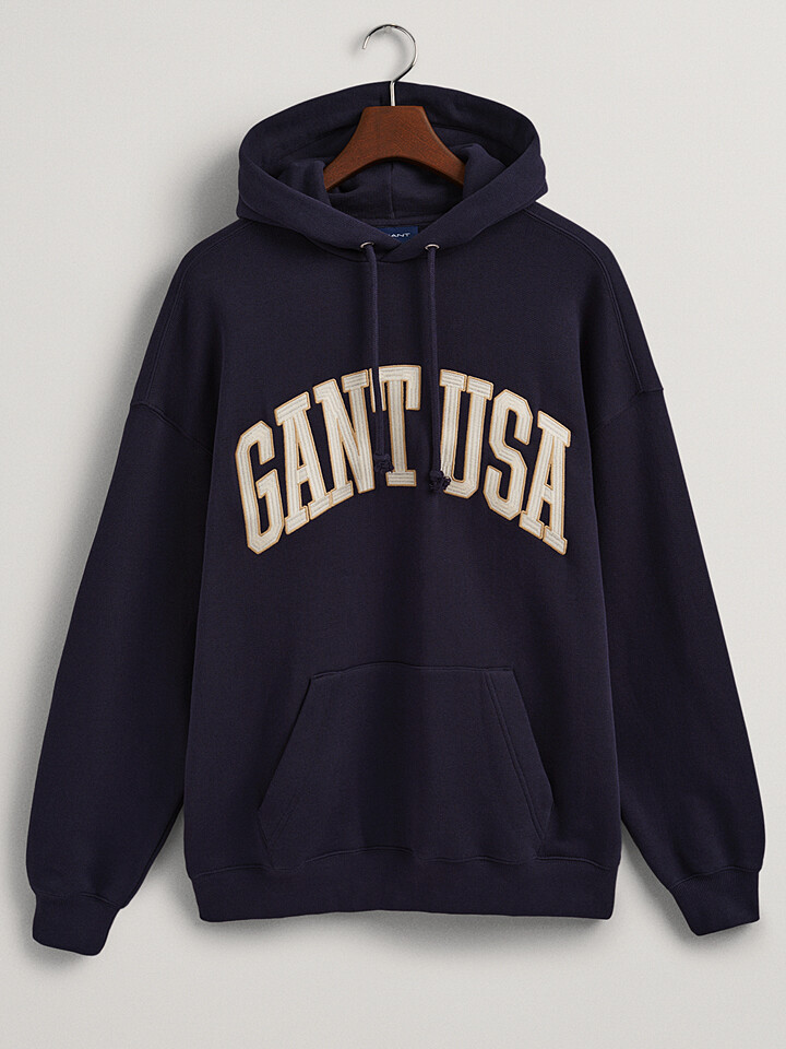 

Толстовка Gant Hoodie, темно-синий
