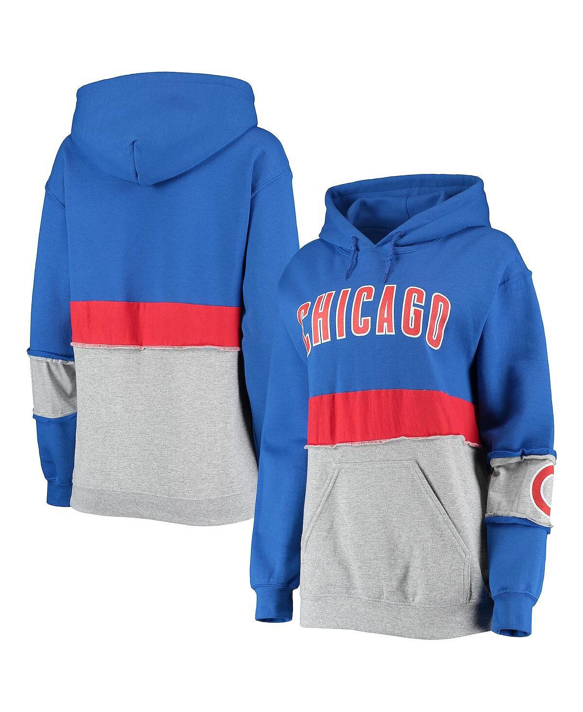 

Женский пуловер с капюшоном Royal Chicago Cubs Refried Apparel