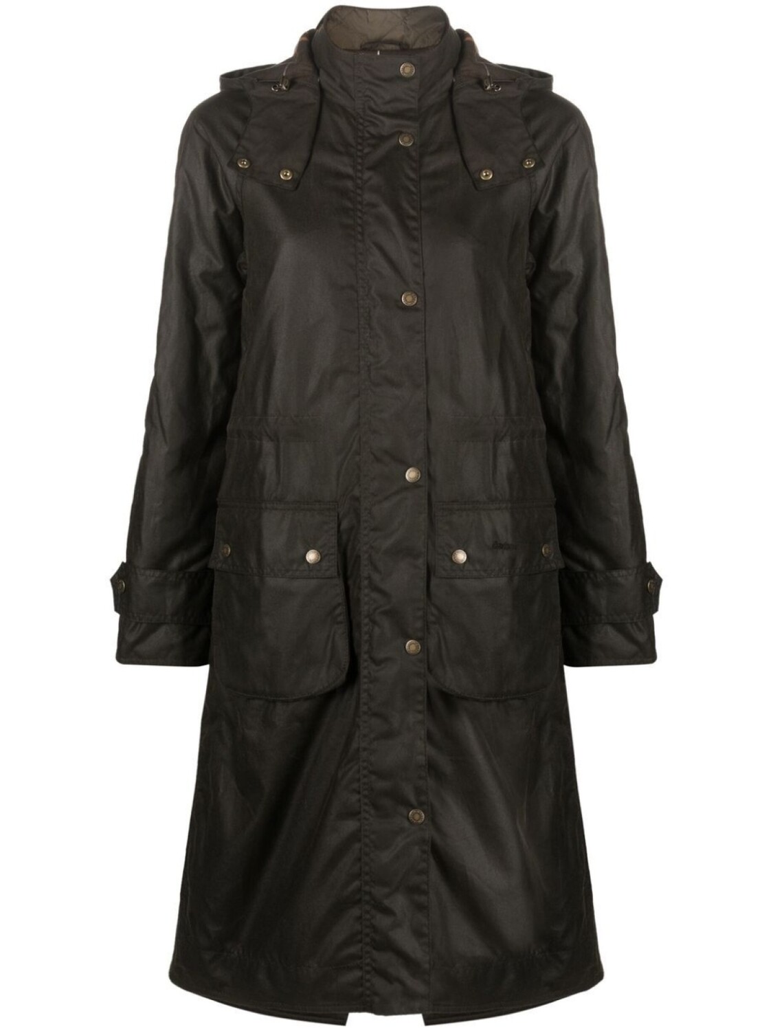 

Barbour вощеное пальто Long Cannich, зеленый