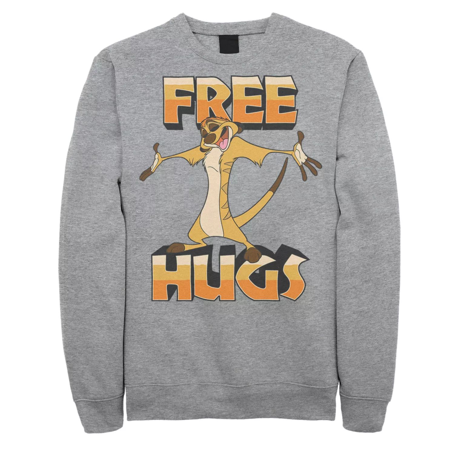 Мужской пуловер с капюшоном Disney The Lion King Timon Free Hugs