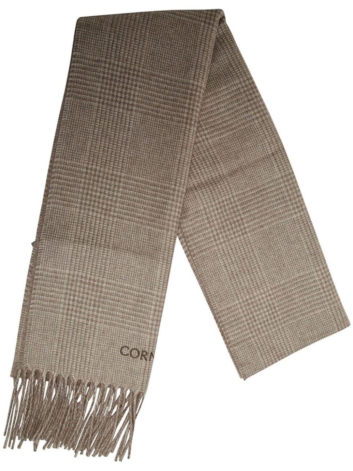 

Клетчатый шарф Corneliani, серый