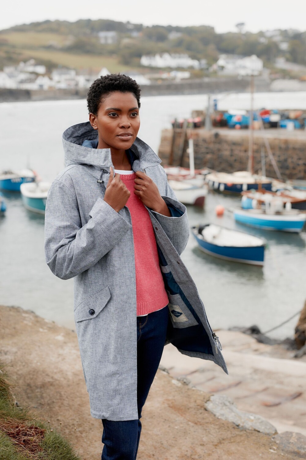 

Легкая ночная куртка Seafaring Rosevean Seasalt Cornwall, синий