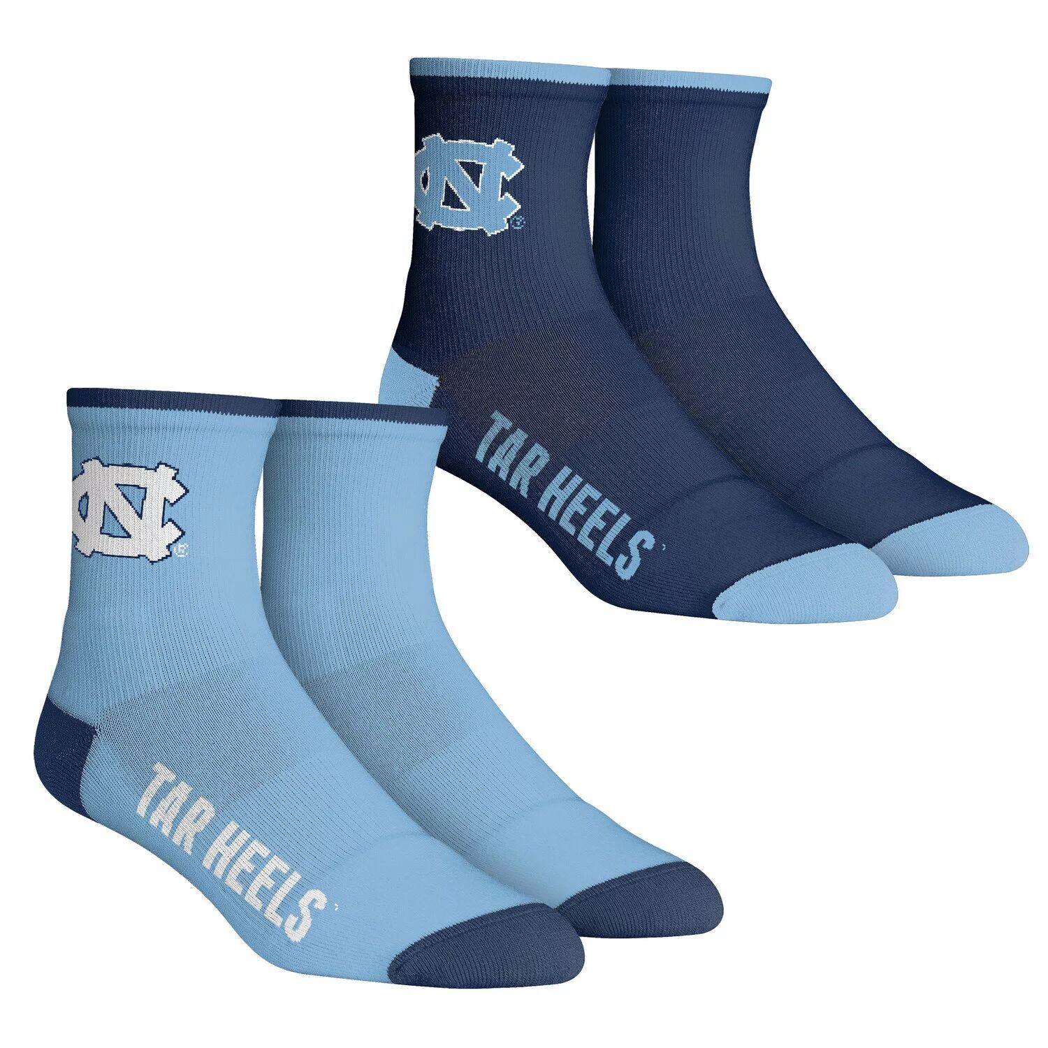 

Youth Rock Em Socks North Carolina Tar Heels Core Team, комплект из 2 носков длиной четверть длины Unbranded