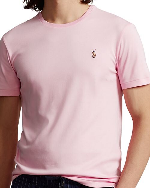 

Хлопковая футболка с вышитым логотипом Polo Ralph Lauren, цвет Pink