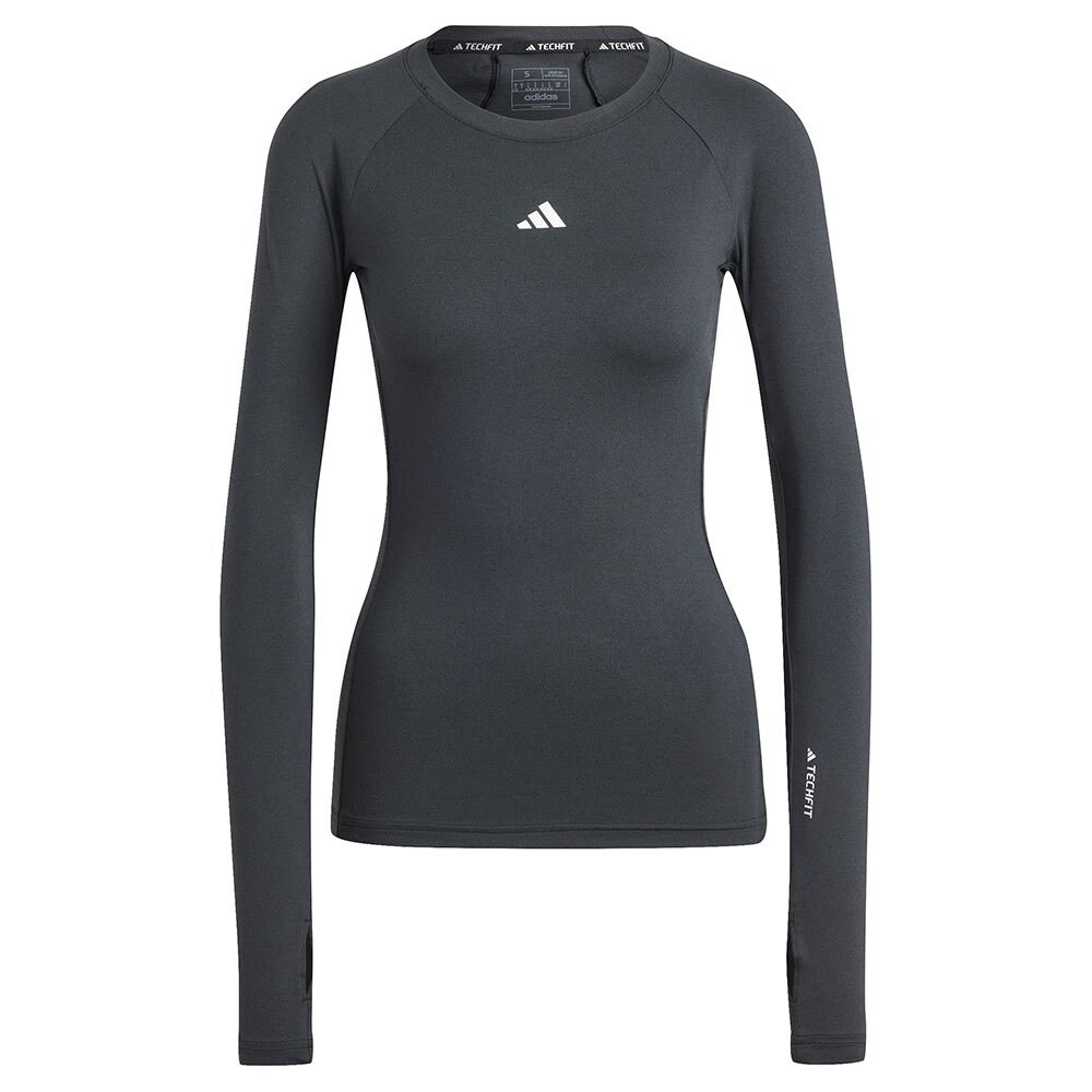 

Футболка с длинным рукавом adidas Techfit, серый
