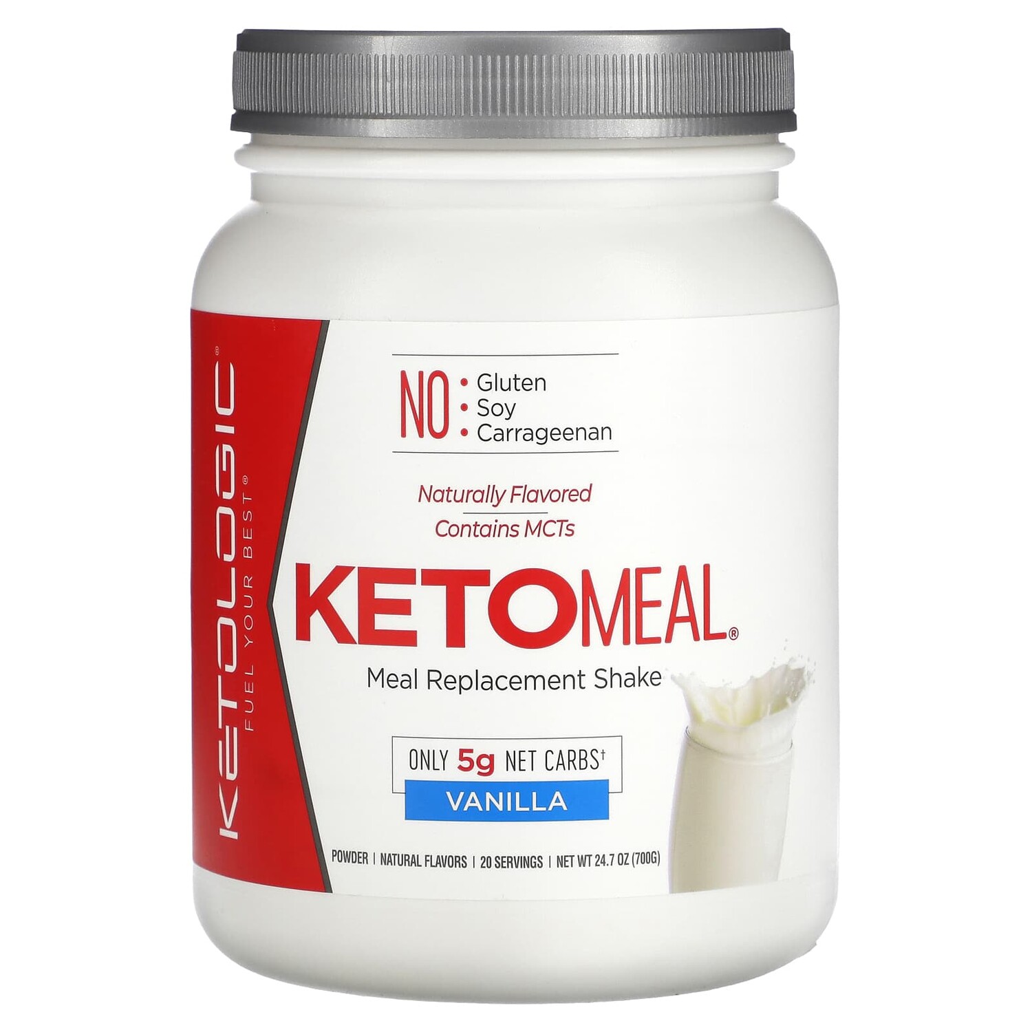 

KetoMeal, заменитель еды, ваниль, 700 г (24,7 унции), KetoLogic