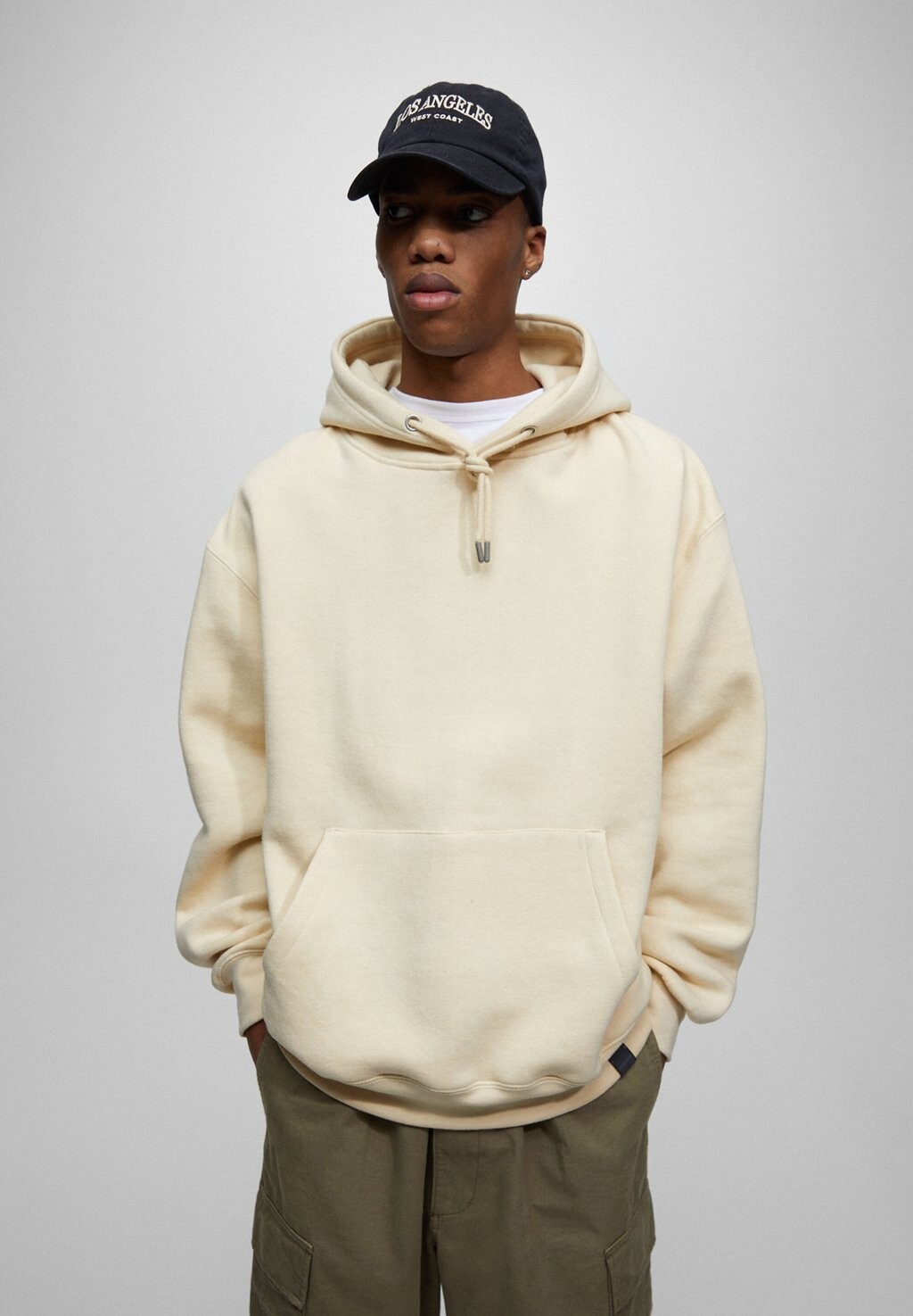 

Толстовка с капюшоном PULL&BEAR, бежевый