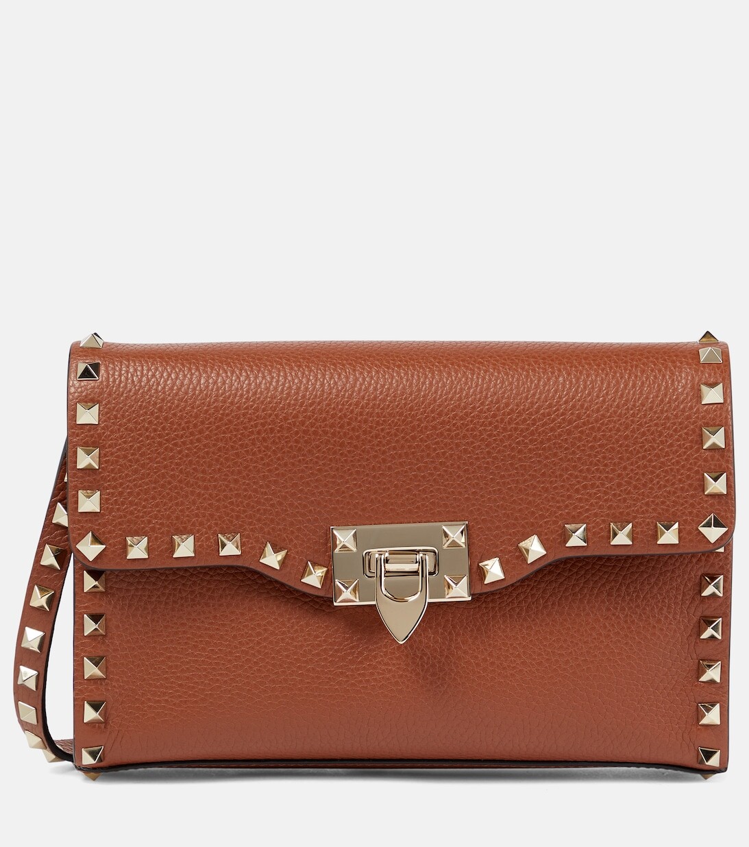 

Valentino Garavani Rockstud Маленькая кожаная сумка через плечо Valentino Garavani, коричневый