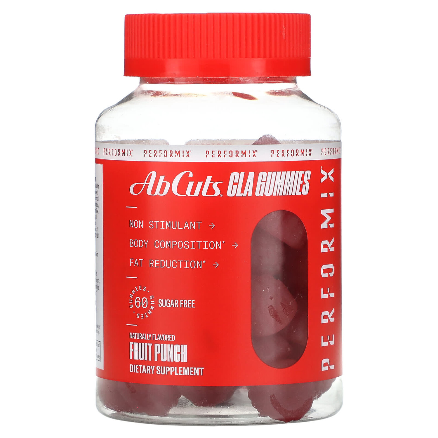 

Ab Cuts, жевательные мармеладки с CLA, фруктовый пунш, 60 жевательных таблеток, Performix