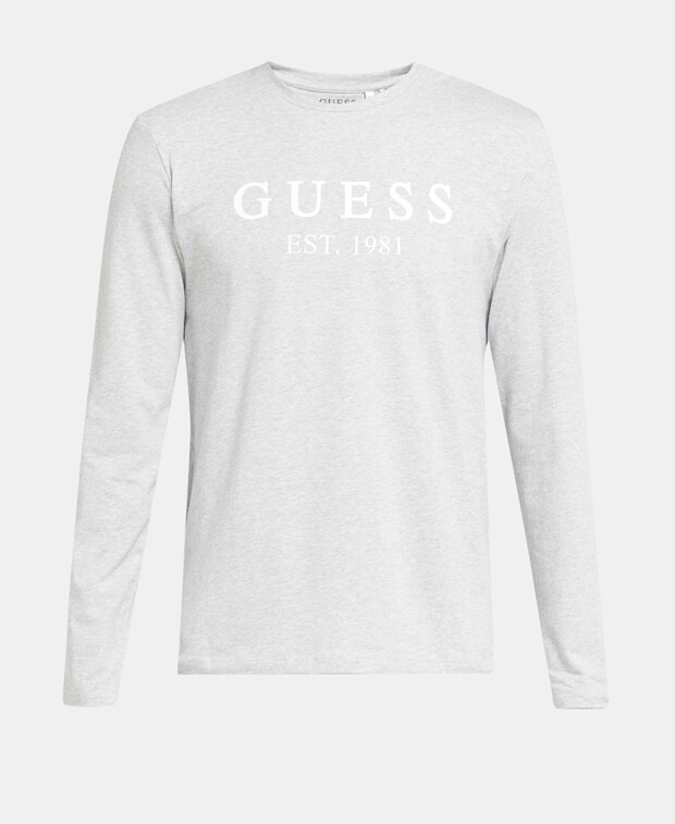 

Топ с длинными рукавами Guess, светло-серый