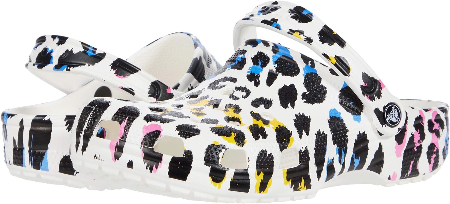 

Сабо Classic Animal Print Clog Crocs, цвет Multi/Leopard
