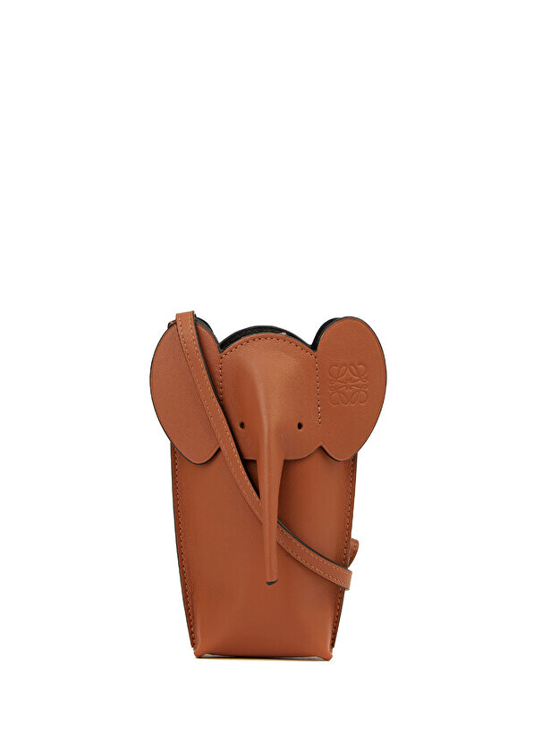 

Коричневая женская кожаная сумка elephant pocket Loewe