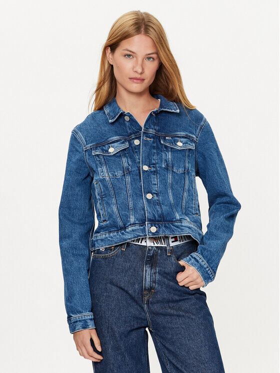 

Джинсовая куртка узкого кроя Tommy Jeans, синий