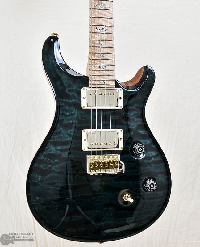 Электрогитара PRS Guitars Wood Library Custom 24 Fatback Quilt - Teal Black 10 Top