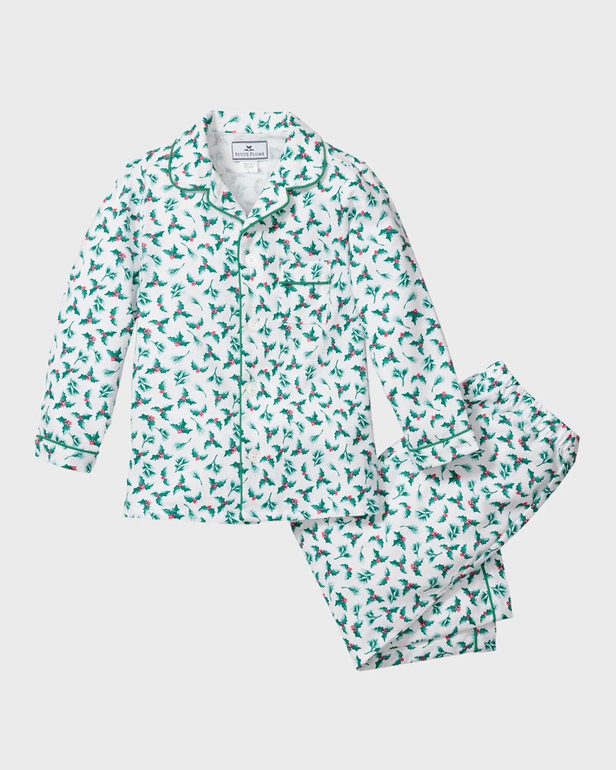 

Пижамный комплект "Веточки сезона" для девочек, размер 6М-14 Petite Plume, цвет Green