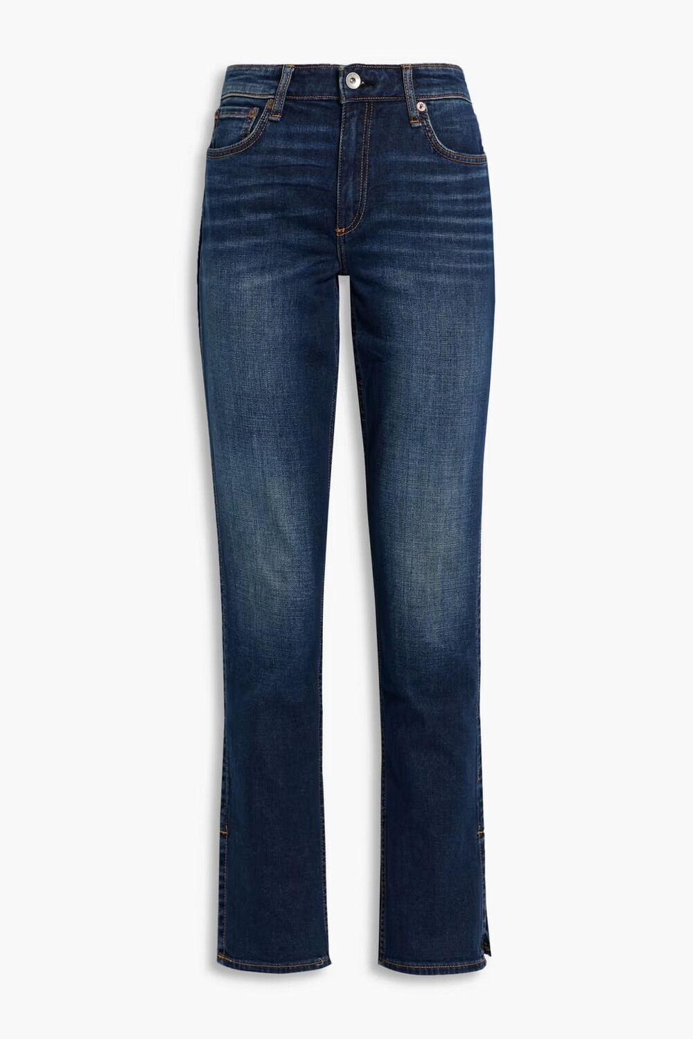 

Джинсы прямого кроя с высокой посадкой Rag & Bone, средний деним