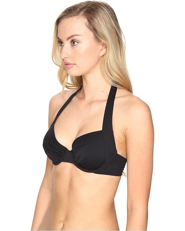 

Топ бикини Tommy Bahama Pearl Underwire Halter Bikini Top, черный