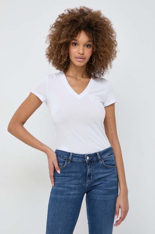 

Хлопковая футболка Armani Exchange, белый