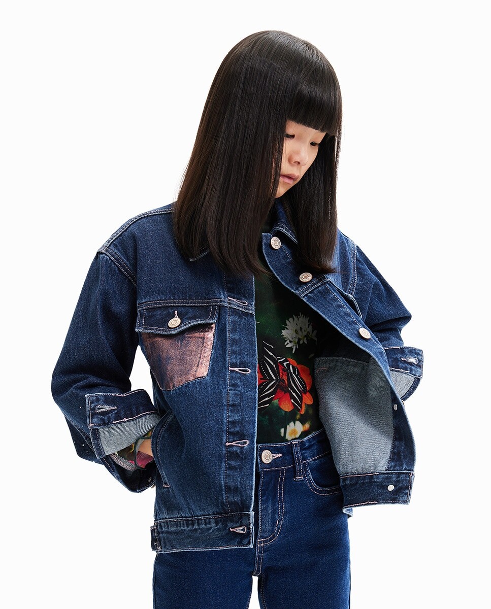 

Джинсовая куртка Girl's Heart Trucker Desigual, темно-синий