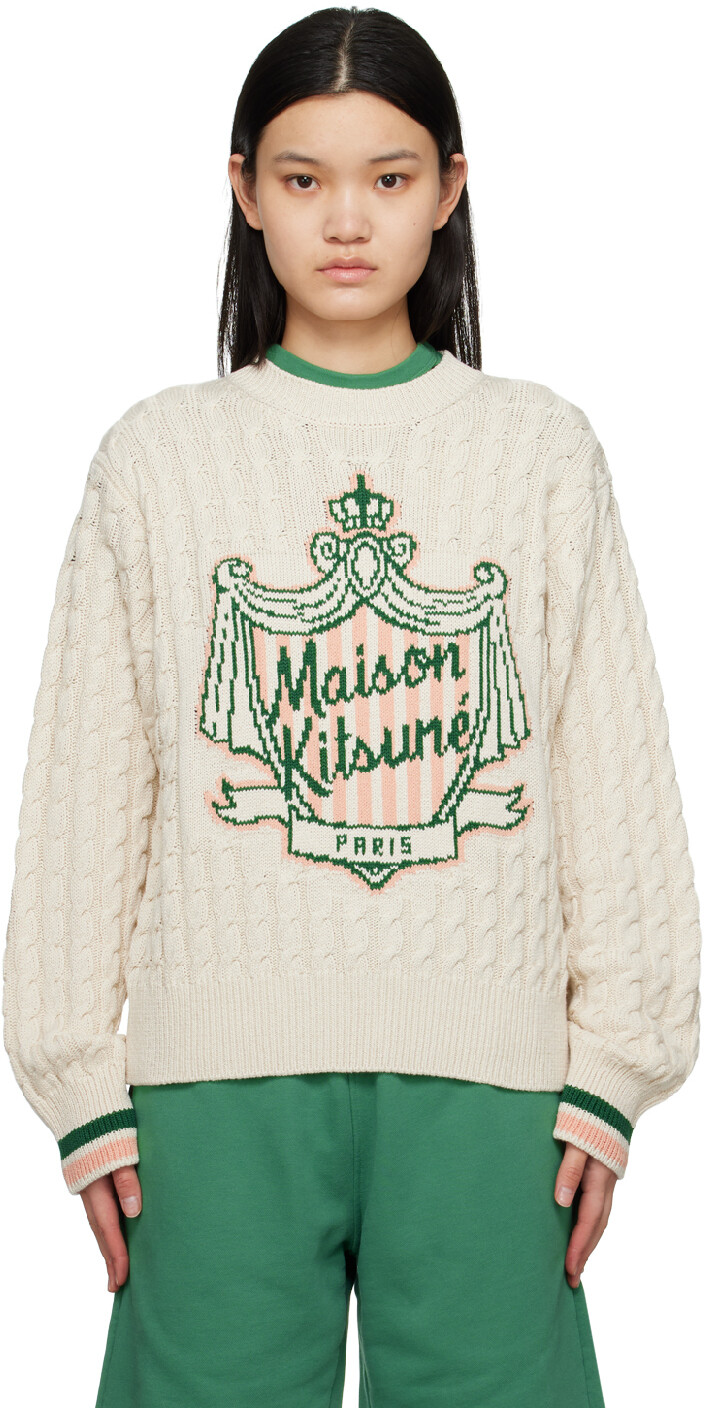 

Белый - толстовка с гербом Hotel Olympia Edition Maison Kitsune