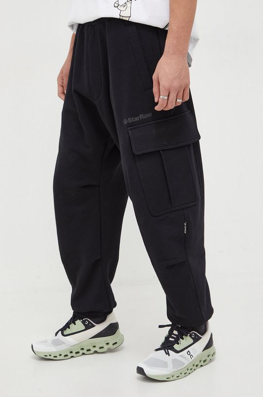 Спортивные брюки G-Star из необработанного хлопка G-Star Raw, черный цена и фото