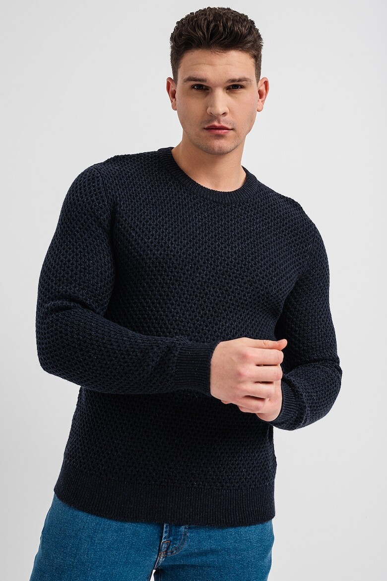 

Свитер с овальным вырезом Selected Homme, синий
