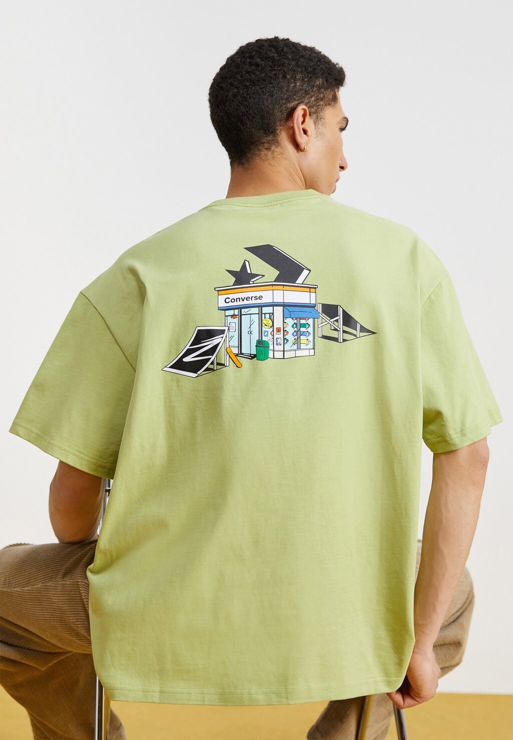 

Футболка с принтом SKATEBOARD TEE Converse, жизненный зеленый