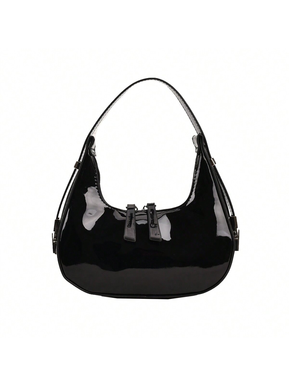 Минималистская сумка-хобо, черный минималистская сумка хобо с ручкой сверху белый
