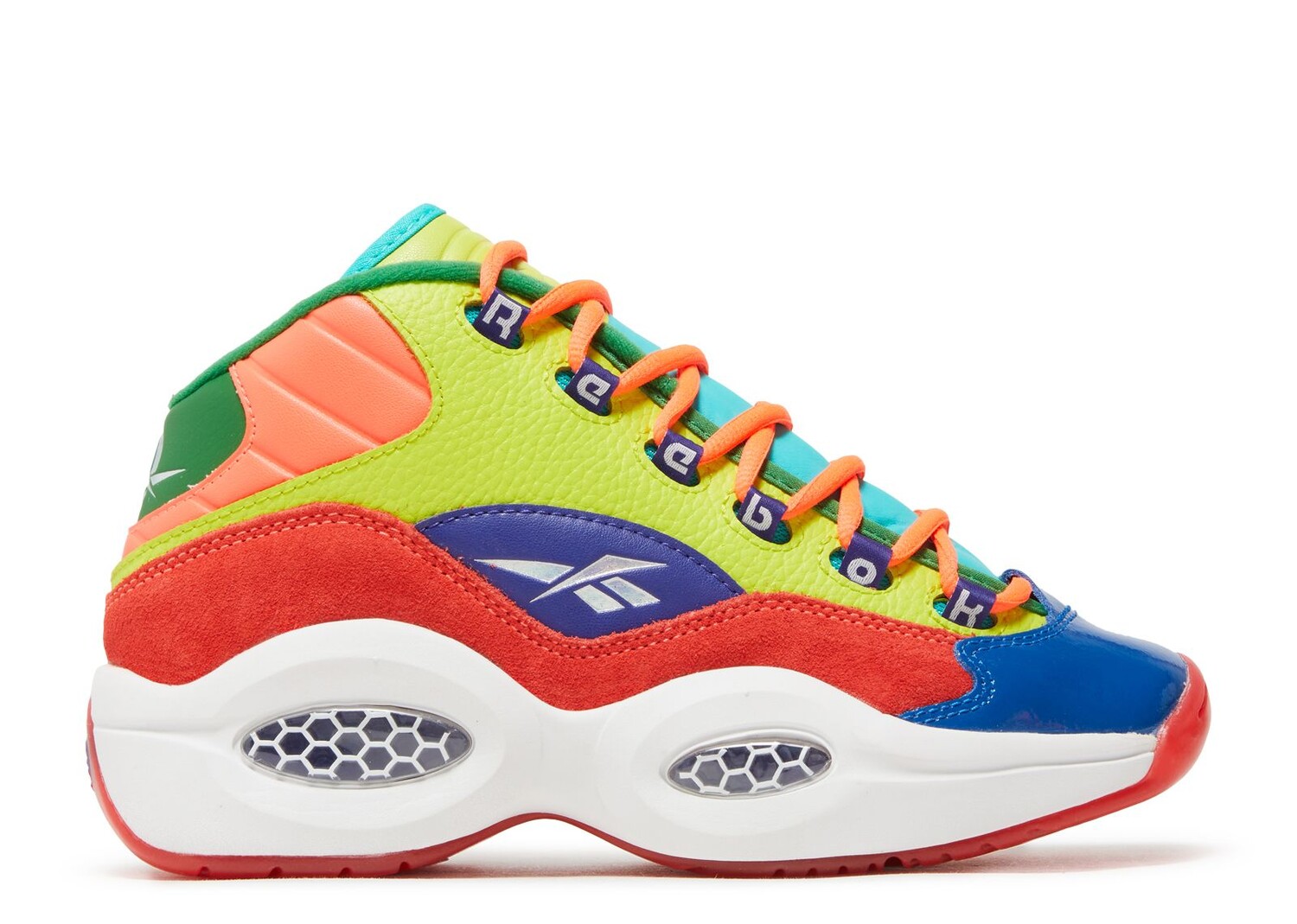 Кроссовки Reebok Question Mid Big Kid 'Color Explosion', разноцветный