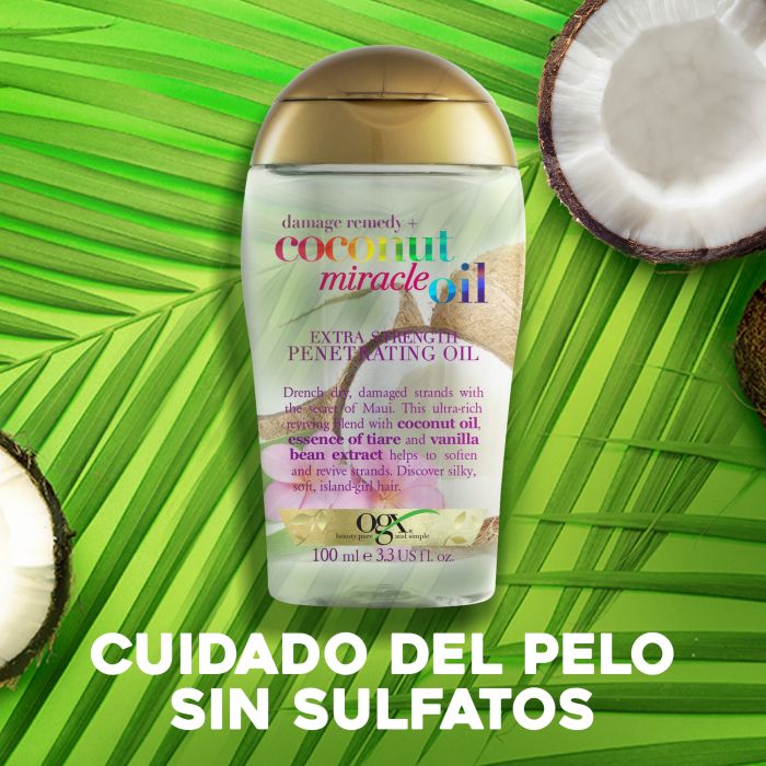 Праймер Coconut Miracle Oil Aceite de Coco Penetrante Reparador Ogx, 100 ml ogx coconut miracle oil кондиционер для волос 385 ml