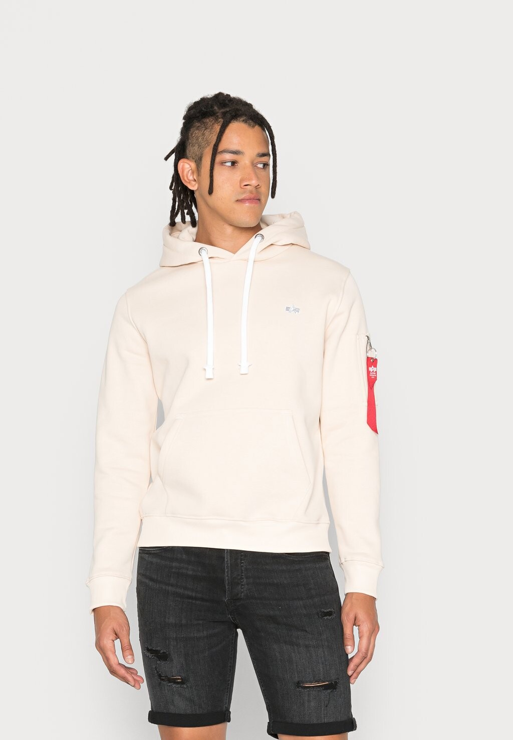 

Толстовка с капюшоном Alpha Industries, белый