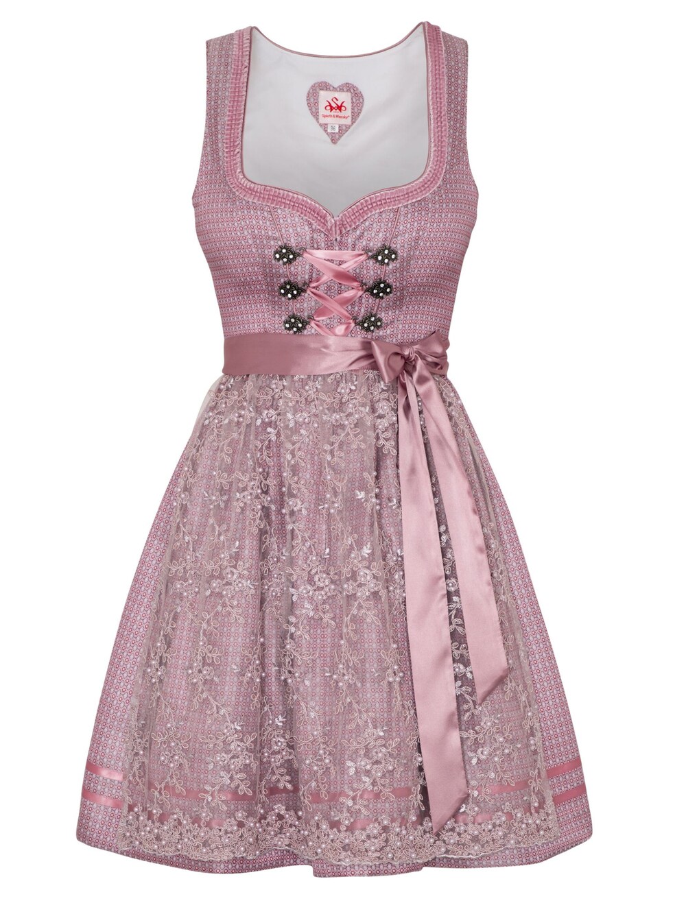 Широкая юбка в сборку SPIETH & WENSKY Akela, розовый