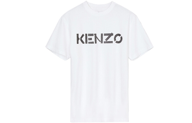 

Kenzo Мужская футболка с круглым вырезом и принтом логотипа, белая