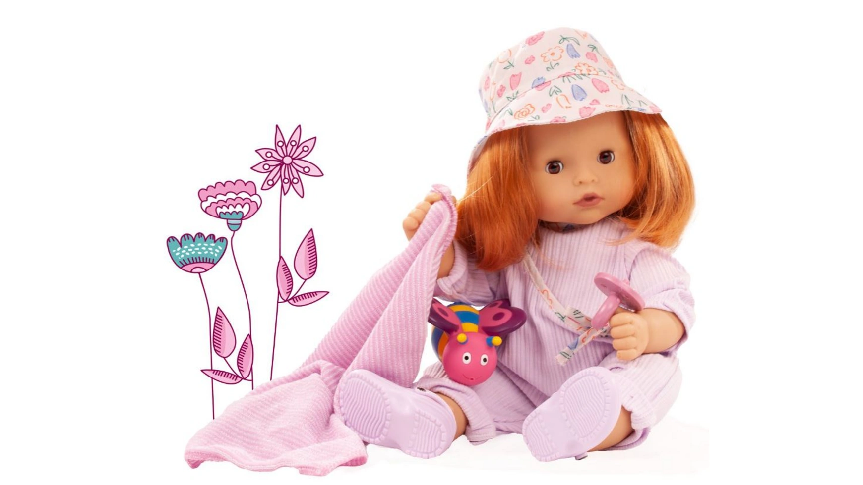 Maxy aquini bliblablume, кукла для ванны, 42 см Götz Puppenmanufaktur