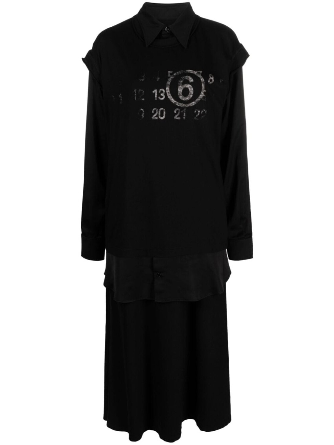 

MM6 Maison Margiela платье миди, черный