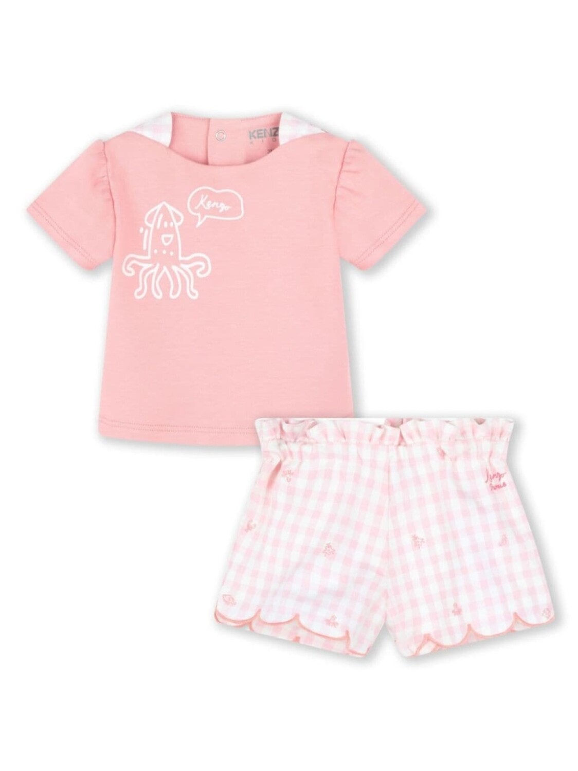 

Kenzo Kids комплект из топа и шортов с логотипом, розовый