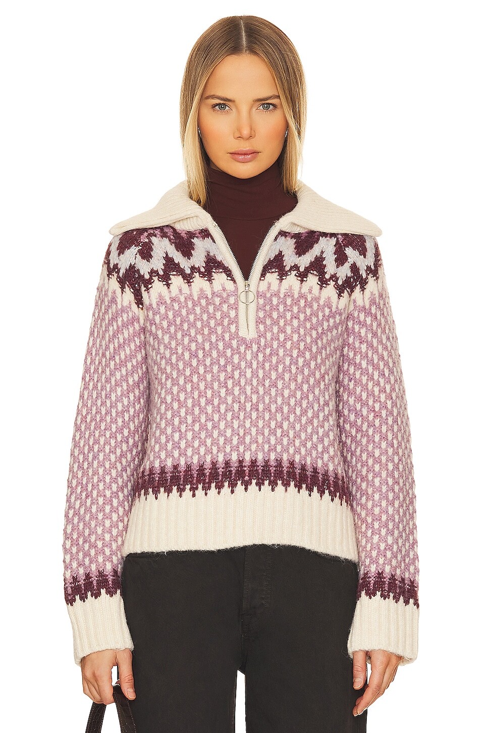 

Свитер Tularosa Elandra Fairisle, цвет Pink & Burgundy