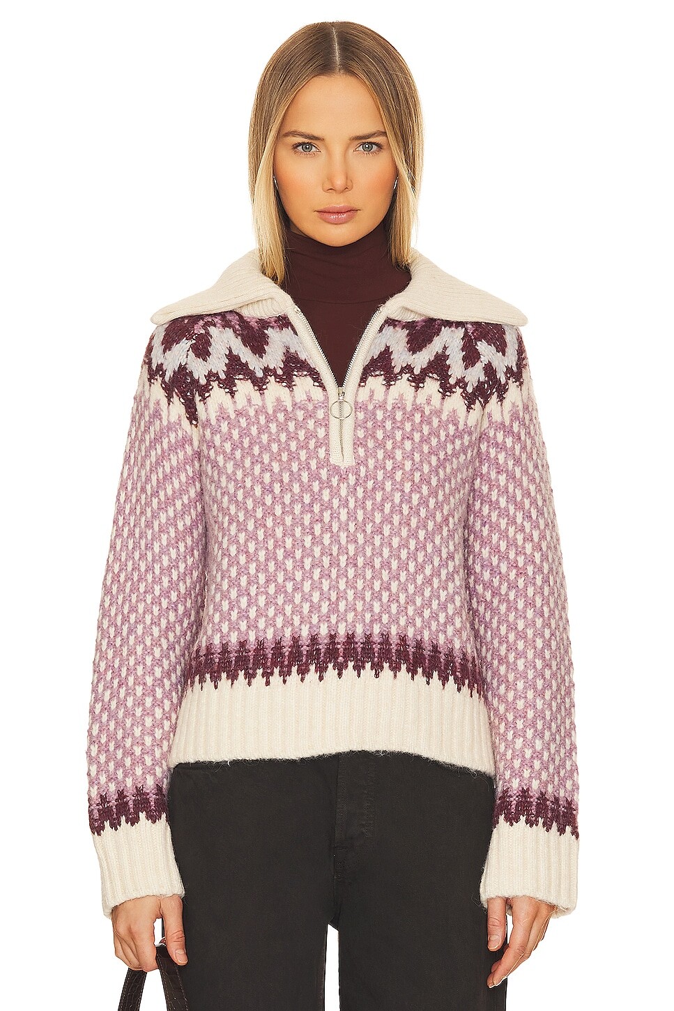 Свитер Tularosa Elandra Fairisle, цвет Pink & Burgundy