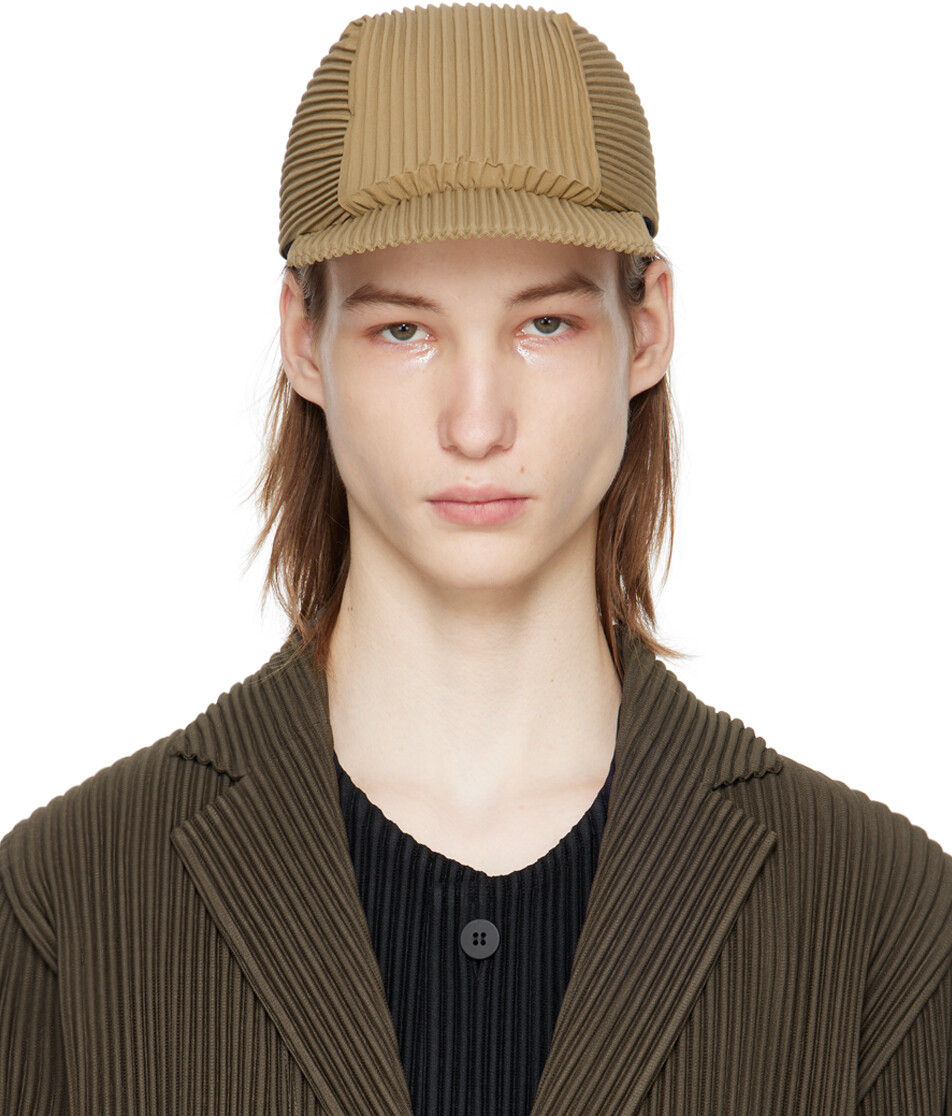 

Коричневая кепка со складками Homme Plisse Issey Miyake