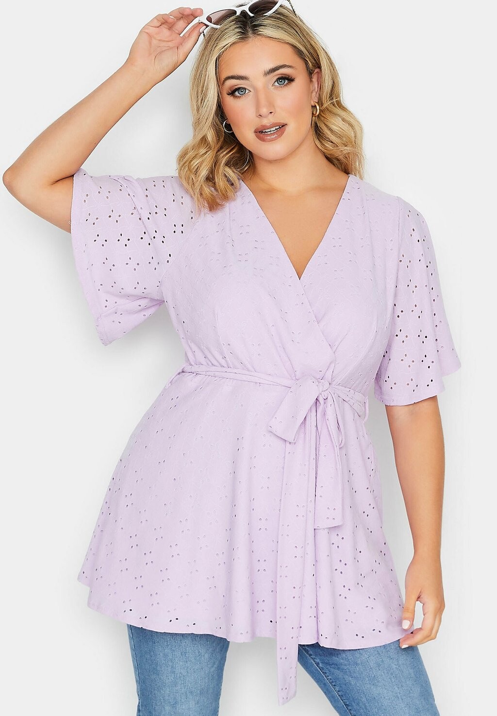 

Блузка Yours Clothing, фиолетовый