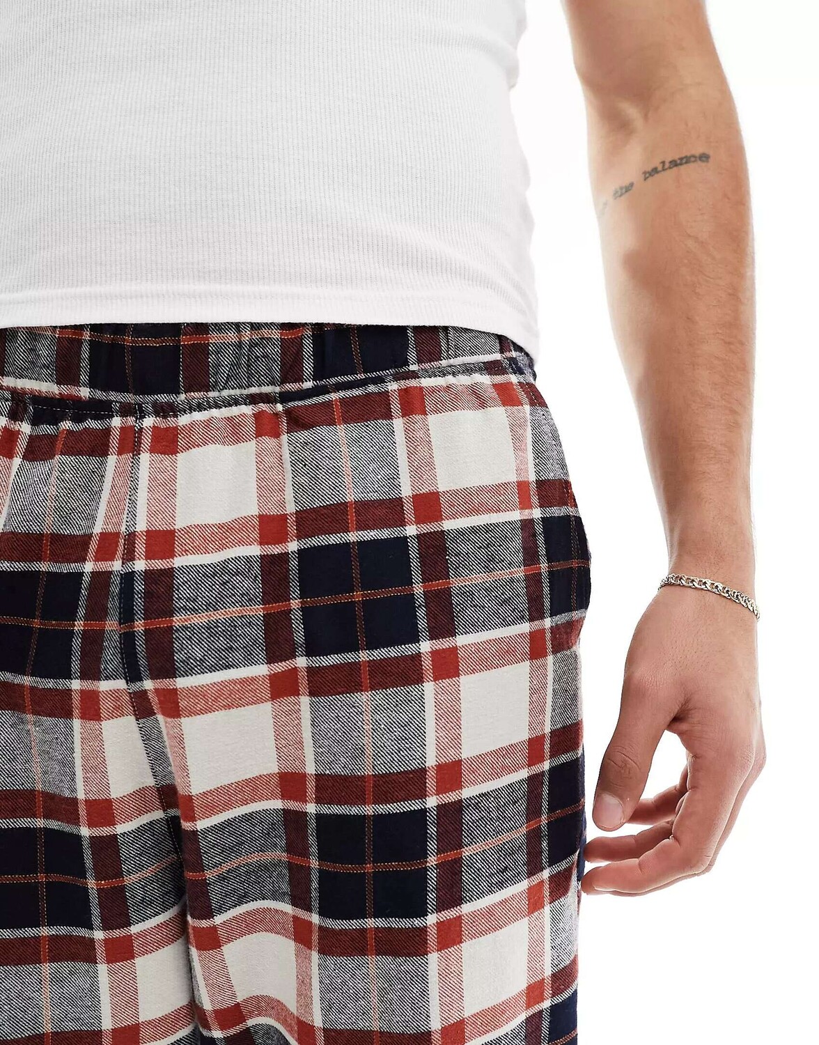 

Черно-белые брюки в клетку Jack & Jones