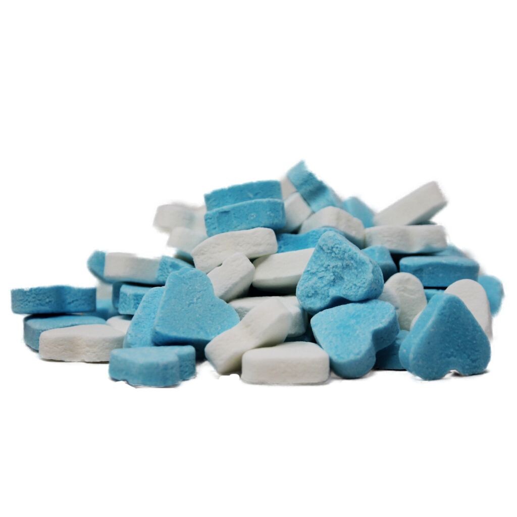 

Фруктовые конфеты Blue White Hearts со вкусом фруктов 300г Mega Einkaufsparadies