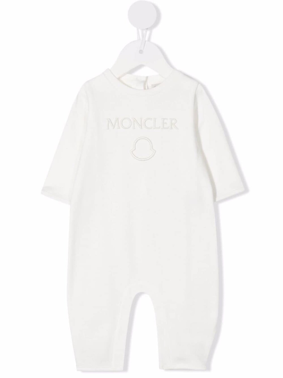 

Moncler Enfant ромпер с вышитым логотипом, белый