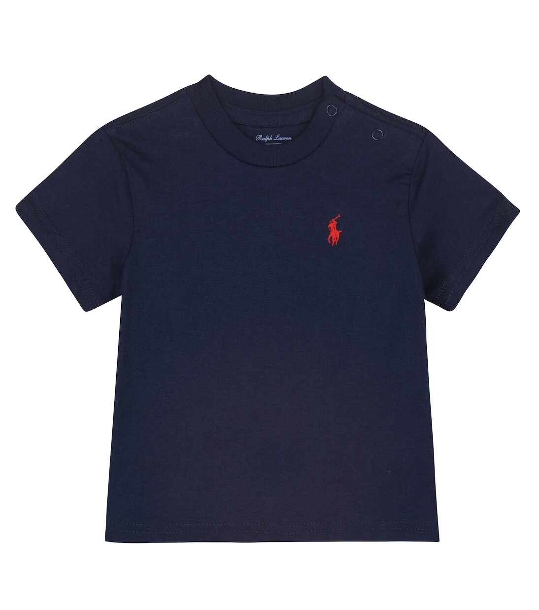 

Футболка из хлопкового джерси с логотипом baby Polo Ralph Lauren Kids, синий