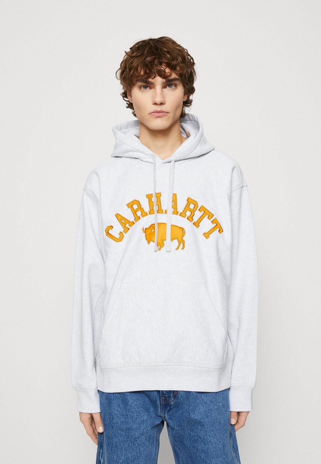 

Толстовка Carhartt WIP Hooded Locker, бежевый/коричневый, Серый