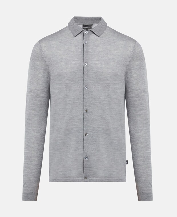 

Шерстяной кардиган Armani Exchange, серый