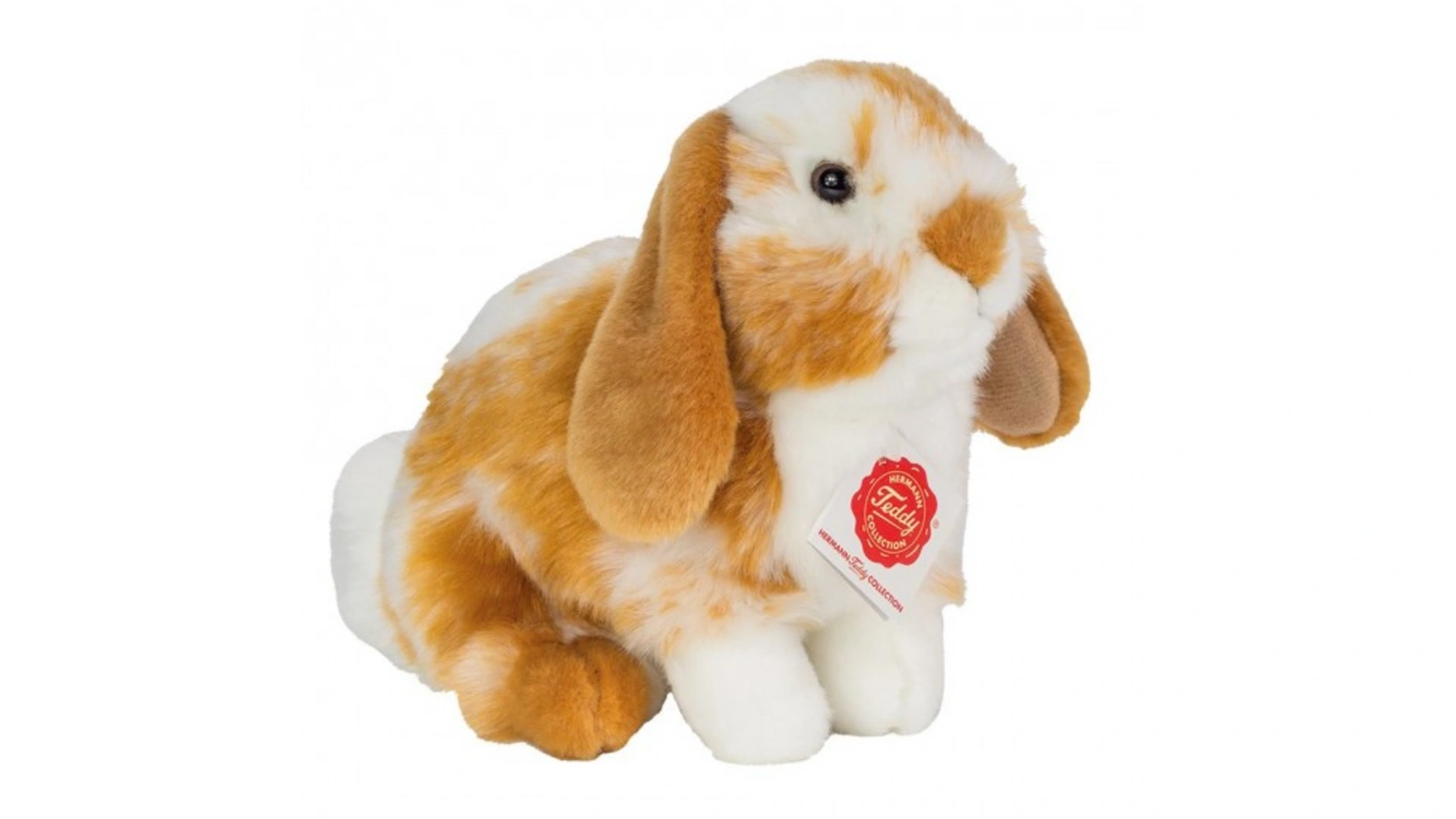Кролик сидя светло-коричневый/белый пятнистый 20 см Teddy-Hermann мягкая игрушка кролик бежевый 23 см teddy hermann