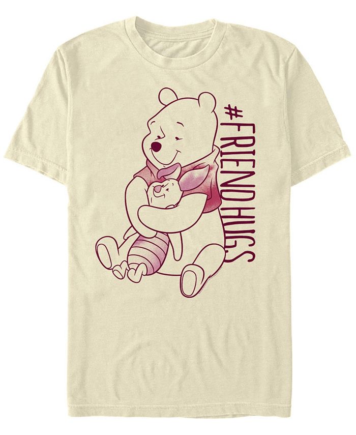 Мужская футболка с короткими рукавами и круглым вырезом Piglet Pooh Hugs Fifth Sun, тан/бежевый мужская футболка fozzie с короткими рукавами и круглым вырезом fifth sun тан бежевый
